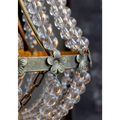 Chic Antique Deckenlampen|Kronleuchter-Französischer Kronleuchter mit Glasprismen
