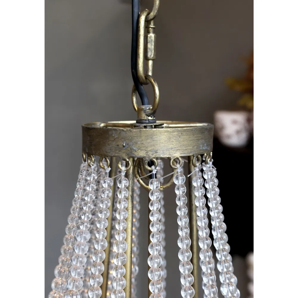 Chic Antique Deckenlampen|Kronleuchter-Französischer Kronleuchter mit Glasprismen