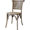 Chic Antique Stühle-Französischer Stuhl mit Geflechtsitz und Rücken