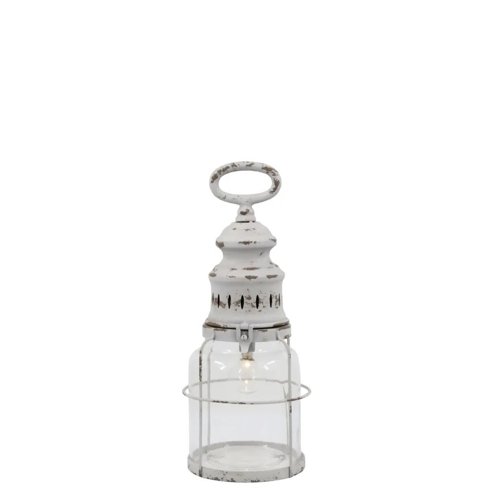 Chic Antique Led-Kerzen & Led-Laternen|Laternen-Französische Stalllaterne inkl. Birne & Timer