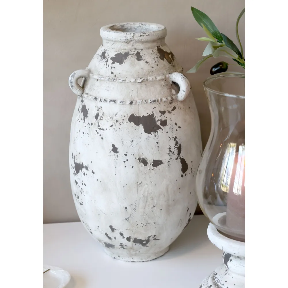 Chic Antique Gartendekoration|Vasen-Frejus Vase aus Terrakotta groß