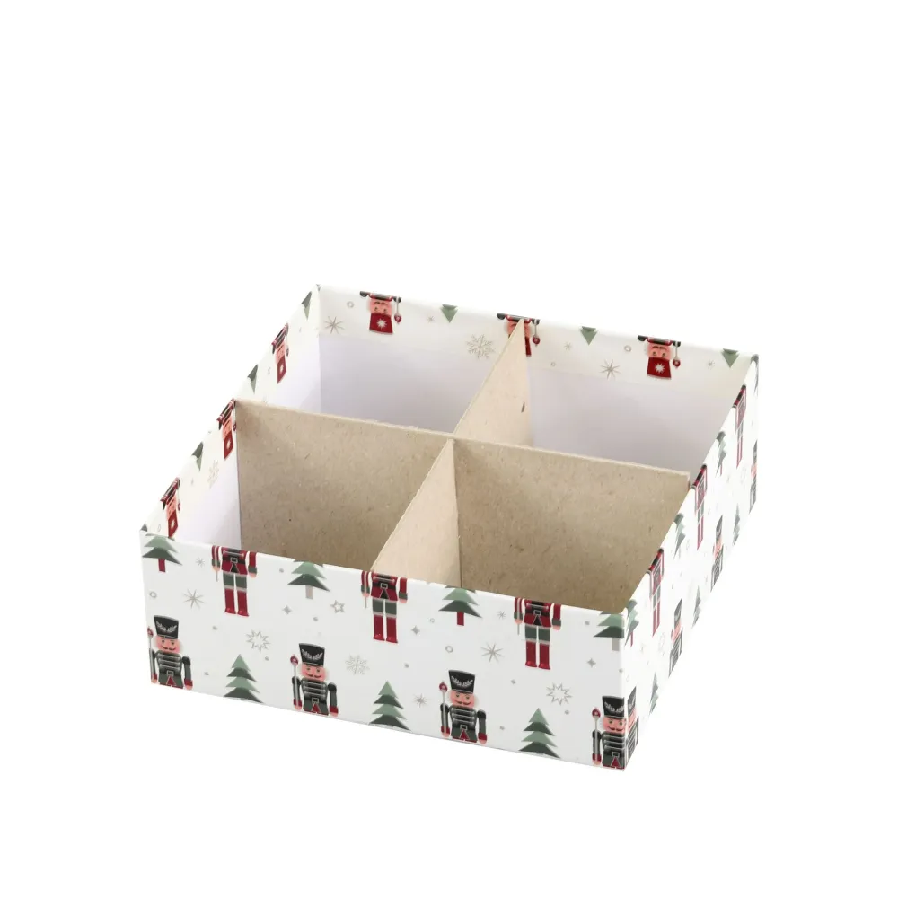 Chic Antique Weihnachtsdeko|Einpacken, Verpacken-Geschenkbox 3er-Set mit Nussknacker