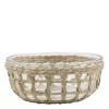 Chic Antique Schüsseln & Schalen|Geschirr & Tischdeko Skandinavisch-Glasschüssel mit Flechtkorb