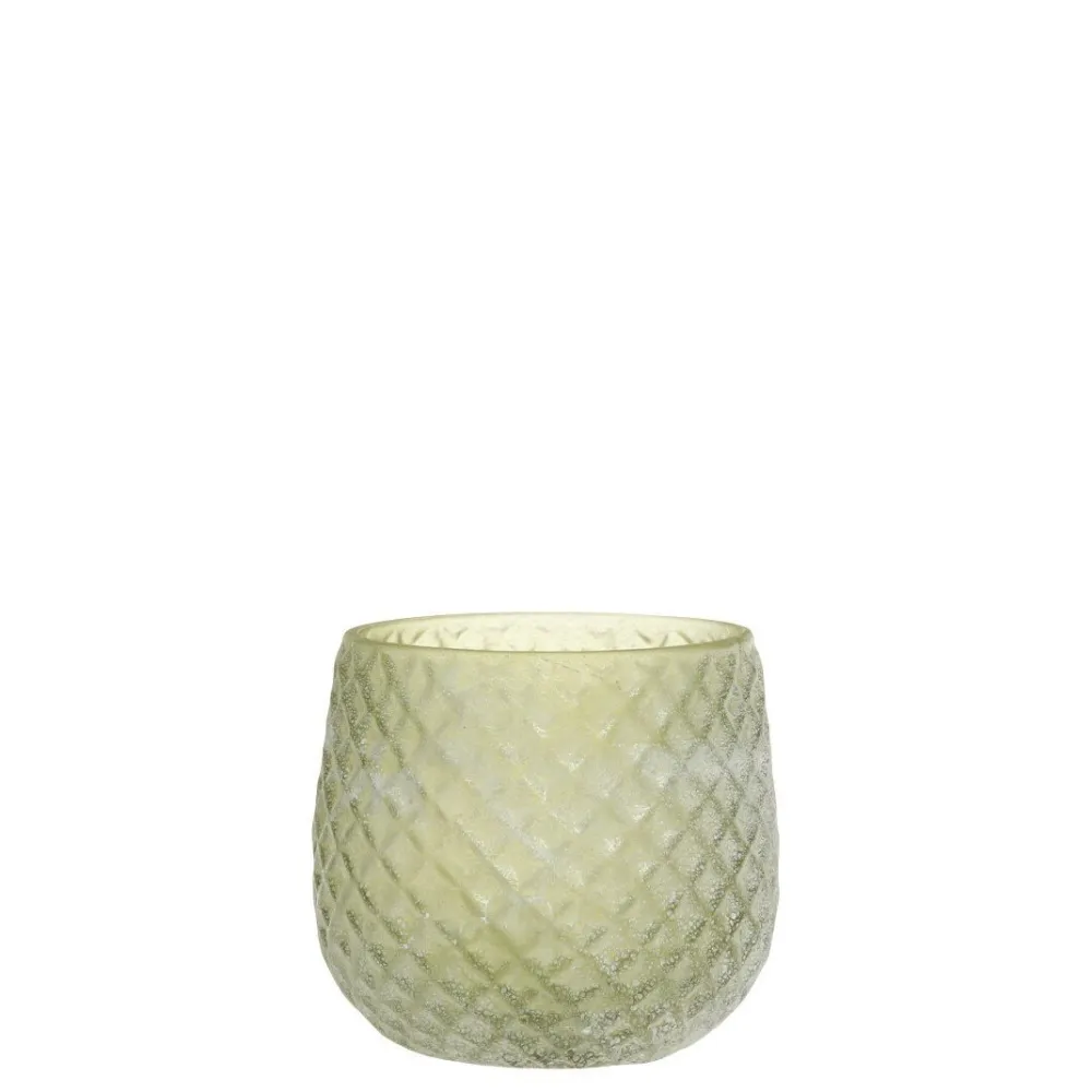 Chic Antique Teelichthalter-Glas Teelichthalter mit Muster