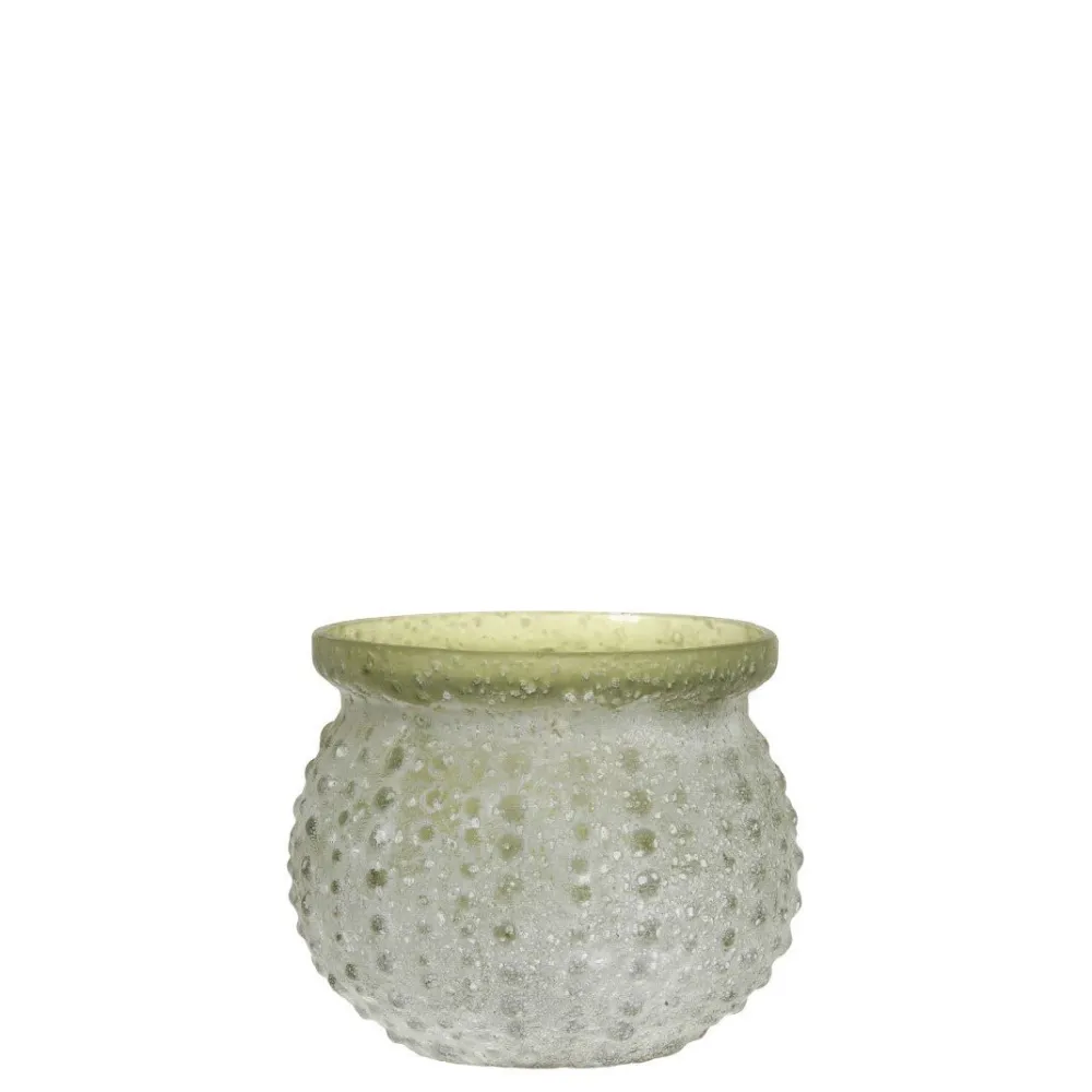 Chic Antique Teelichthalter-Glas Teelichthalter mit Muster