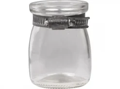 Chic Antique Vasen-Glasvase Eisenverschluss