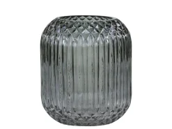 Chic Antique Vasen-Glasvase kariert mit Rillen