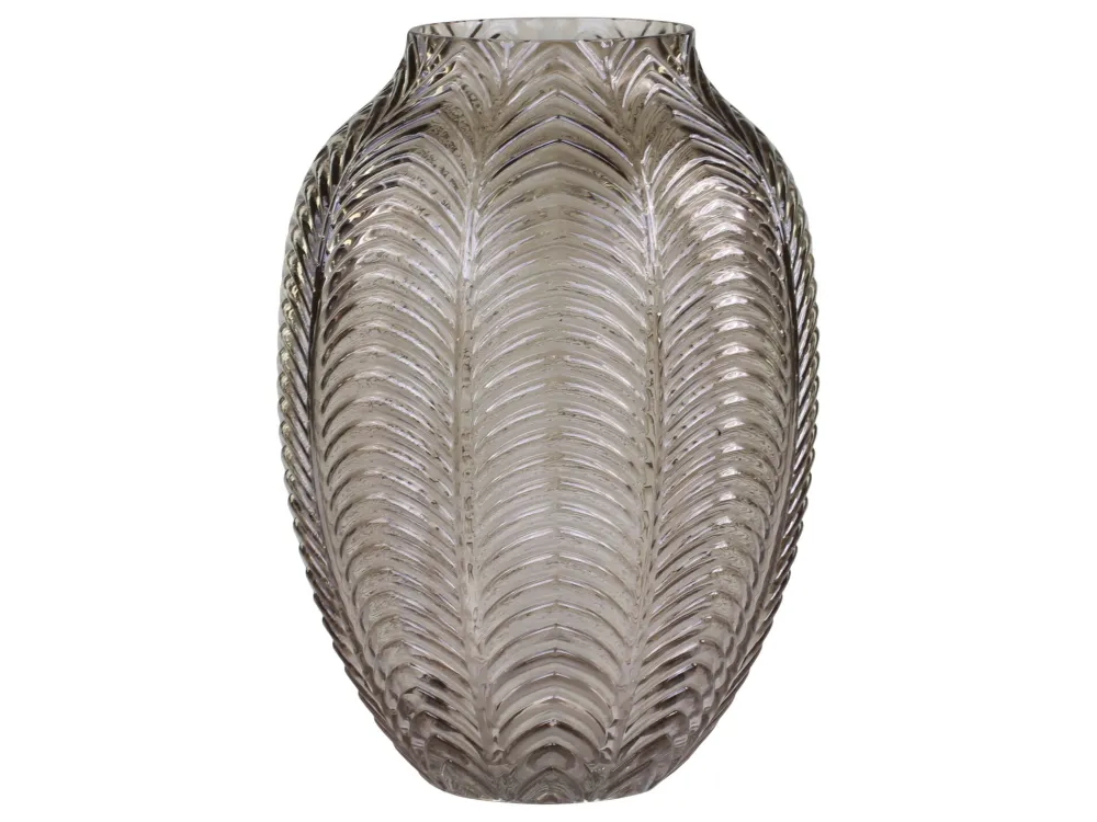Chic Antique Vasen-Glasvase mit Blattmuster