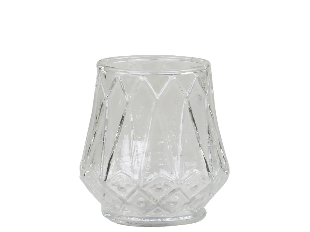 Chic Antique Vasen-Glasvase mit Diamantmuster