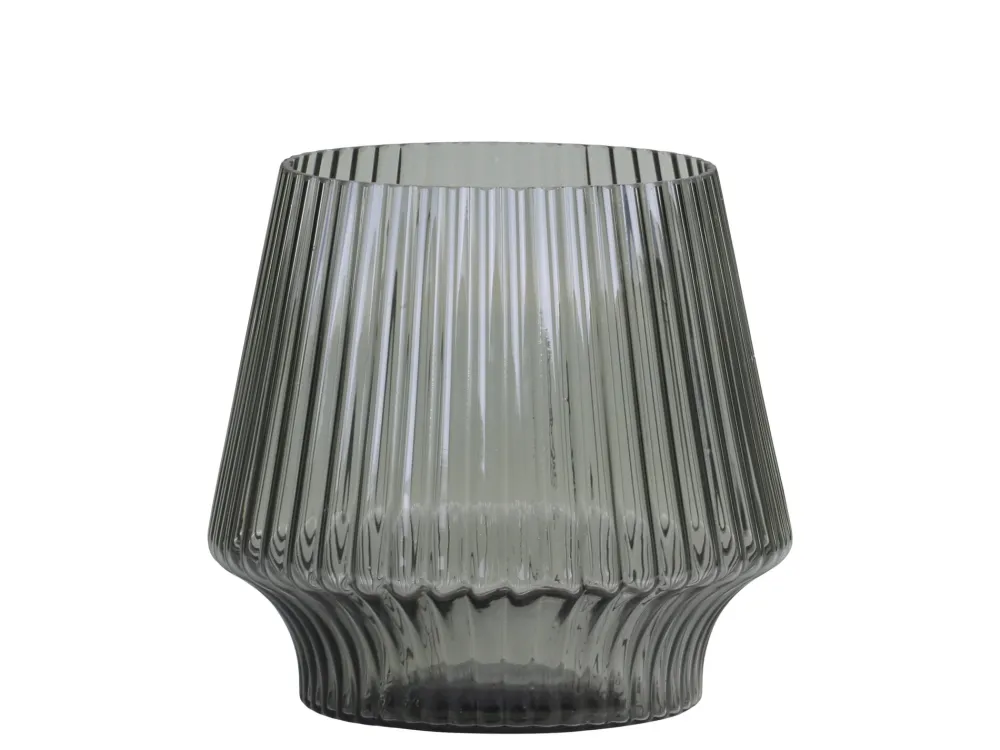 Chic Antique Vasen-Glasvase mit Rillen