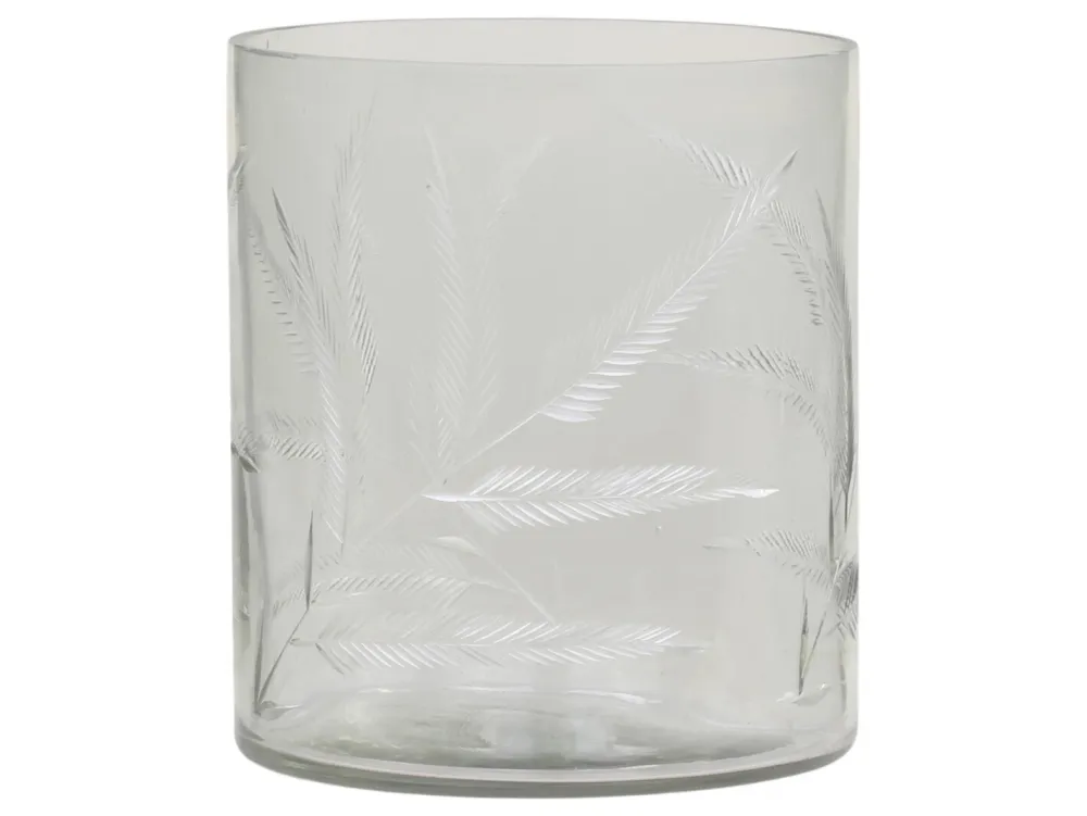 Chic Antique Windlichter-Gläsernes Hurricane mit Schliff