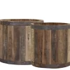 Chic Antique Weihnachtsdeko|Gartendekoration-Grimaud Blumentopf Holz 2er Set