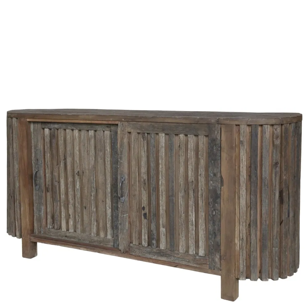 Chic Antique Schränke|Kommoden-Grimaud Kommode mit Rillen und Schiebetüren