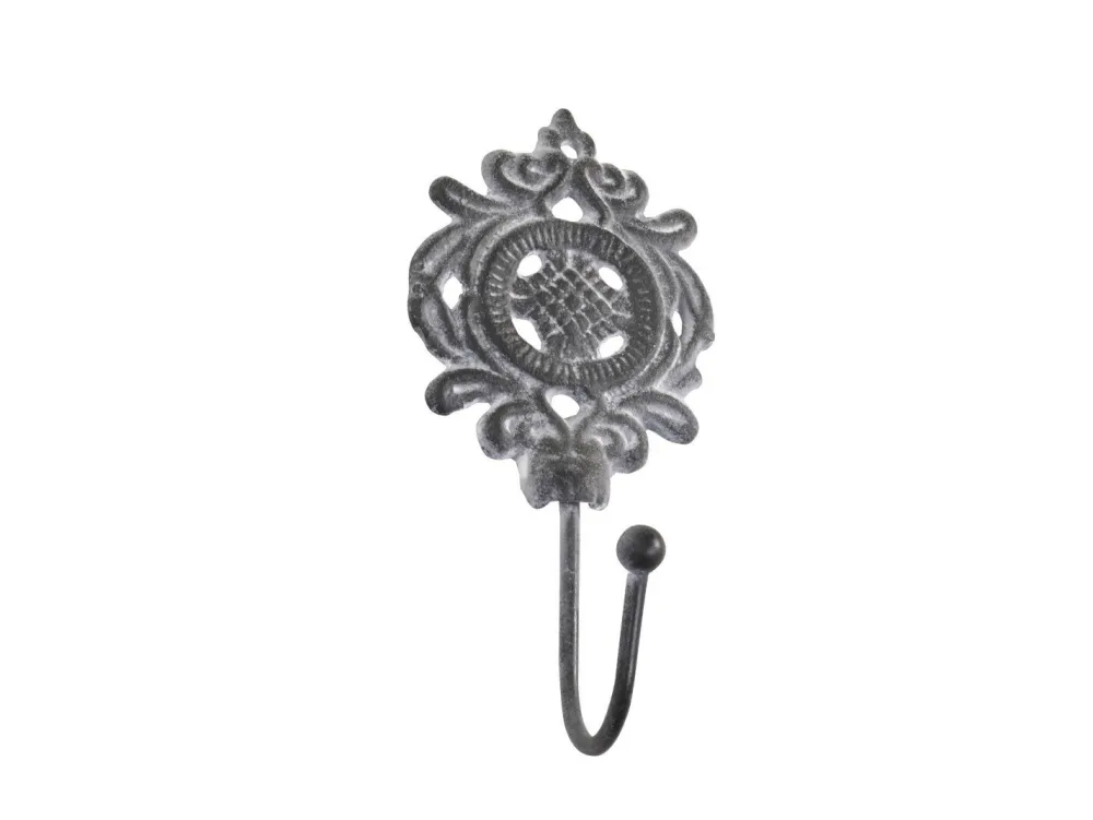 Chic Antique Griffe, Haken & Hakenleisten-Haken mit Dekor antik grau