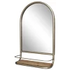 Chic Antique Spiegel-Halbrunder Spiegel mit Holz-Regal