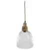 Chic Antique Deckenlampen-Hängelampe mit Holzzierhülse