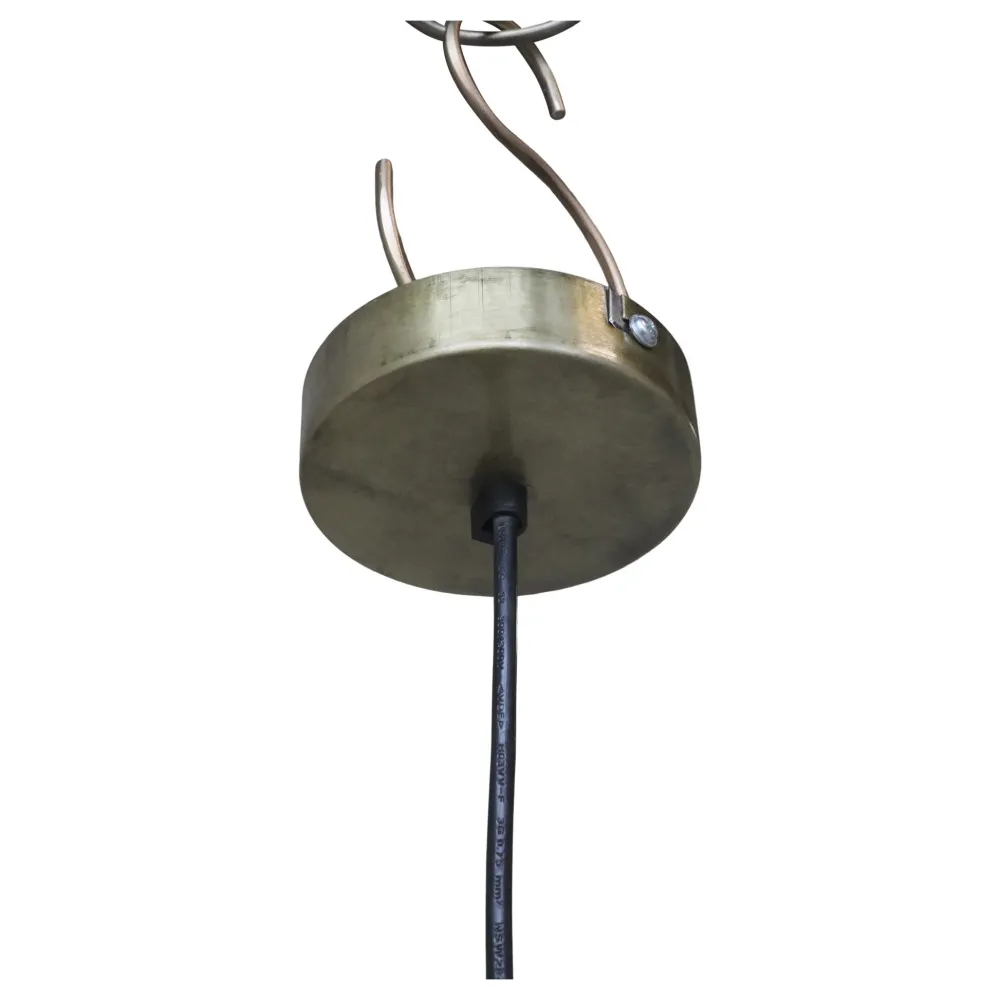 Chic Antique Deckenlampen-Hängelampe oval aus Rattangeflecht