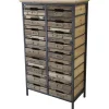 Chic Antique Kommoden-Holzkisten Kommode mit 16 Schubladen