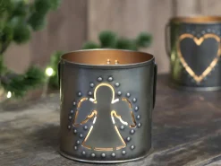 Chic Antique Teelichthalter|Windlichter-Hurricane Windlicht mit Dekor