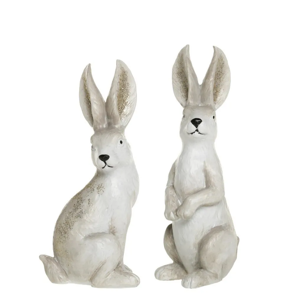 Chic Antique Oster-Deko|Deko-Objekte & Figuren-Kaninchen mit Glitzer im Set