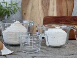 Chic Antique Küchenutensilien-Kanne aus Glas mit Messeinheiten