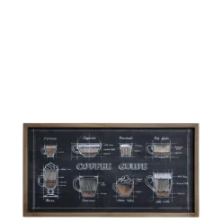 Chic Antique Bilderrahmen|Schilder, Wandbilder & Poster-Küchen Bild mit Kaffee Motiv und Naturrahmen