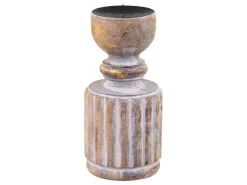 Chic Antique Kerzenhalter Für Stumpenkerzen-Kerzenhalter aus Mangoholz mit Spieß