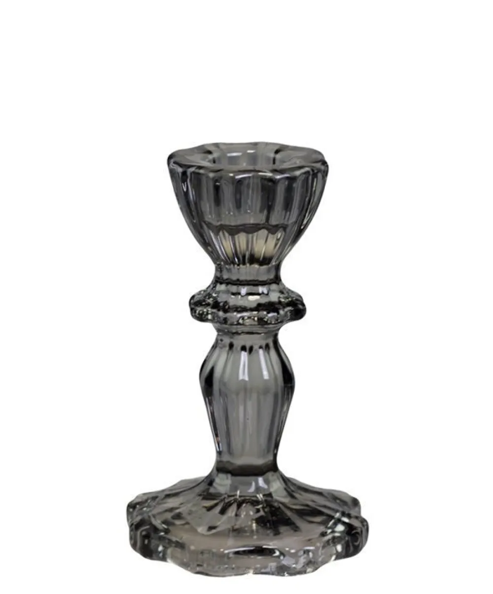 Chic Antique Kerzenhalter Für Stabkerzen-Kerzenständer aus Glas mit Spitzenkante