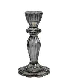 Chic Antique Kerzenhalter Für Stabkerzen-Kerzenständer aus Glas mit Spitzenkante