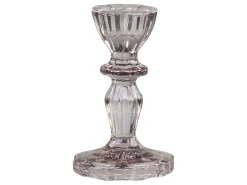 Chic Antique Kerzenhalter Für Stabkerzen-Kerzenständer aus Glas mit Spitzenkante