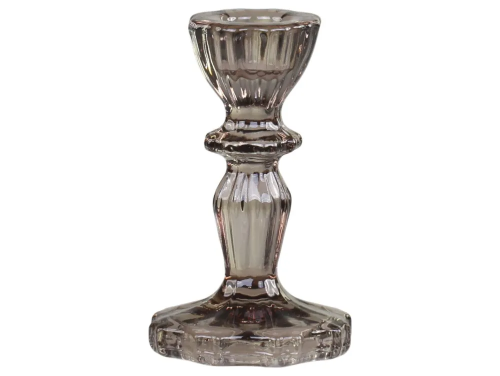 Chic Antique Kerzenhalter Für Stabkerzen-Kerzenständer aus Glas mit Spitzenkante