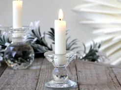Chic Antique Weihnachtsdeko-Kerzenständer aus Glas