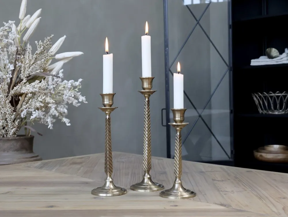 Chic Antique Kerzenhalter Für Stabkerzen-Kerzenständer für Stabkerze antique messing