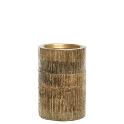 Chic Antique Kerzenhalter Für Stumpenkerzen-Kerzenständer für Stumpenkerze aus Mangoholz