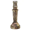 Chic Antique Weihnachtsdeko|Kerzenhalter Für Stabkerzen-Kerzenständer Glas antique Kupfer