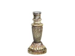 Chic Antique Weihnachtsdeko|Kerzenhalter Für Stabkerzen-Kerzenständer Glas antique Kupfer