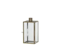 Chic Antique Weihnachtsdeko|Kerzenhalter Für Stabkerzen-Kerzenständer Glas und Metall mit Schliff