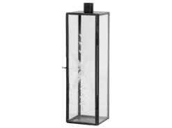 Chic Antique Weihnachtsdeko|Kerzenhalter Für Stabkerzen-Kerzenständer Glas und Metall mit Schliff