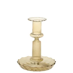Chic Antique Kerzenhalter Für Stabkerzen-Kerzenständer in Bernsteinfarben