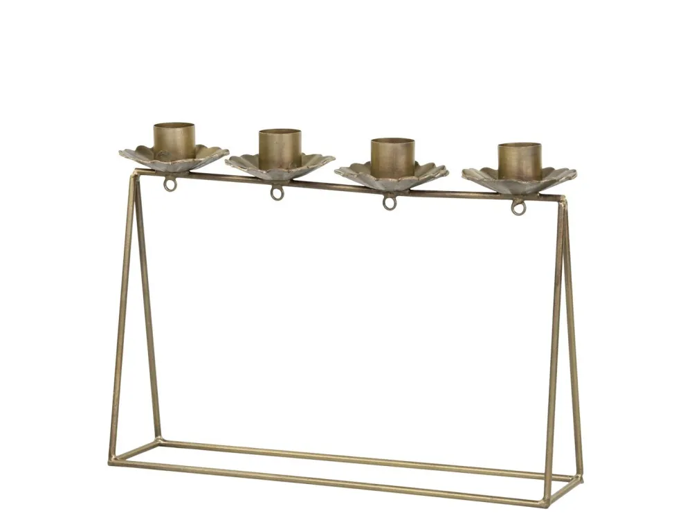 Chic Antique Weihnachtsdeko-Kerzenständer mit 4 Haltern für Stabkerzen