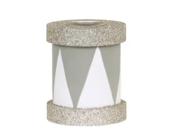 Chic Antique Weihnachtsdeko-Kerzenständer Trommel mit Glitzer