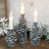 Chic Antique Weihnachtsdeko-Kerzenständer Zapfen