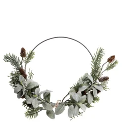 Chic Antique Kunstblumen & Kunstpflanzen|Weihnachtsdeko-Künstlicher Fleur Kranz mit Wollziest und Beeren zum Aufhängen