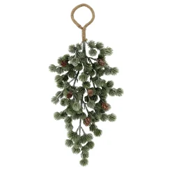 Chic Antique Kunstblumen & Kunstpflanzen|Weihnachtsdeko-Künstlicher Zedernbaumzweig mit Zapfen zum Aufhängen