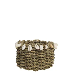 Chic Antique Körbe-Korb geflochten mit Muscheln