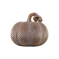 Chic Antique Herbstdeko|Deko-Objekte & Figuren-Kürbis mit goldener Verzierung