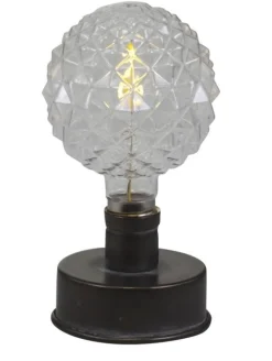 Chic Antique Tischlampen-Lampe mit gemusterter Glühbirne