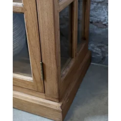 Chic Antique Schränke-Landhaus Vitrinenschrank Marseille mit 4 Türen und 4 Schubladen
