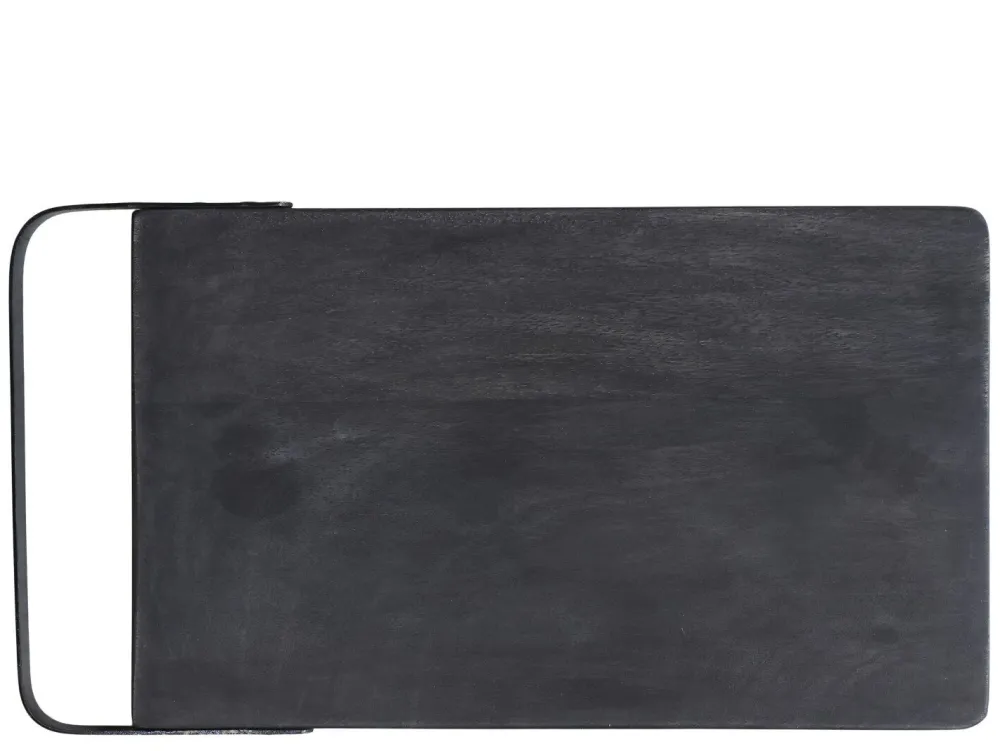 Chic Antique Servierplatten & Bretter|Schneidebretter-Laon Tapasbrett Mangoholz mit Eisen Henkel