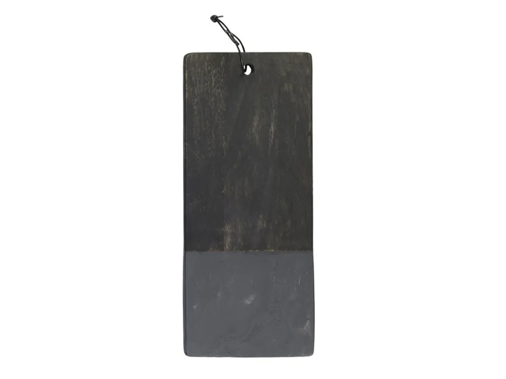 Chic Antique Servierplatten & Bretter|Schneidebretter-Laon Tapasbrett aus Mangoholz mit Steinplatte